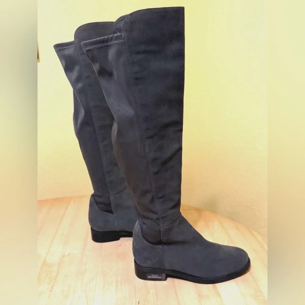 Blondo Danny Gray Suede Waterproof Over The Knee Boots NWOT Size 10